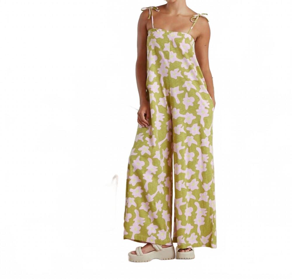 NEW KNOWN SUPPLY avery jumpsuit in dripping flowers